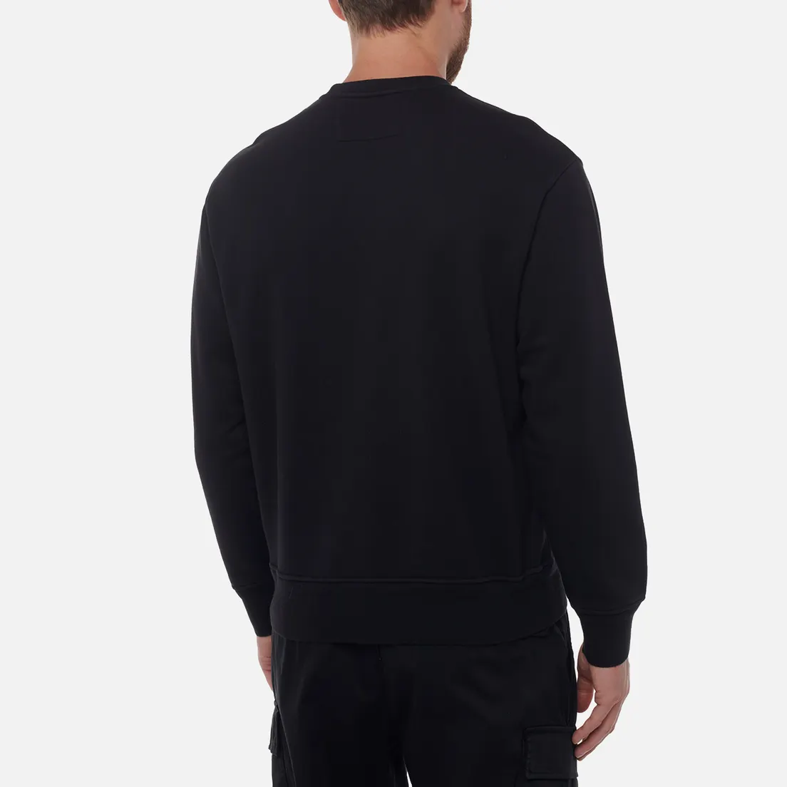 C.P. Company Мужская толстовка Cotton Diagonal Fleece Crew Neck Logo