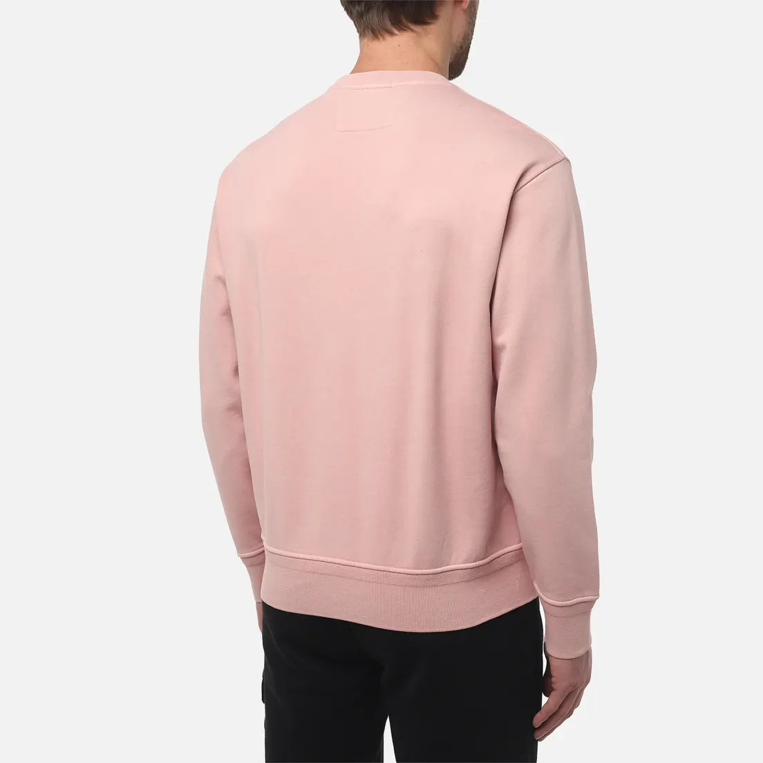 C.P. Company Мужская толстовка Cotton Diagonal Fleece Crew Neck Logo