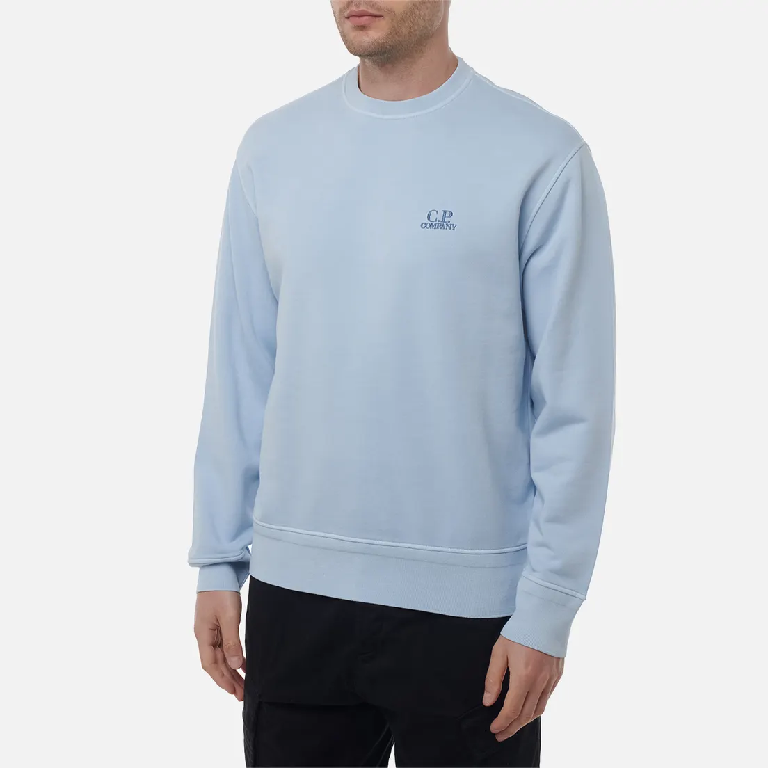 C.P. Company Мужская толстовка Cotton Diagonal Fleece Crew Neck Logo