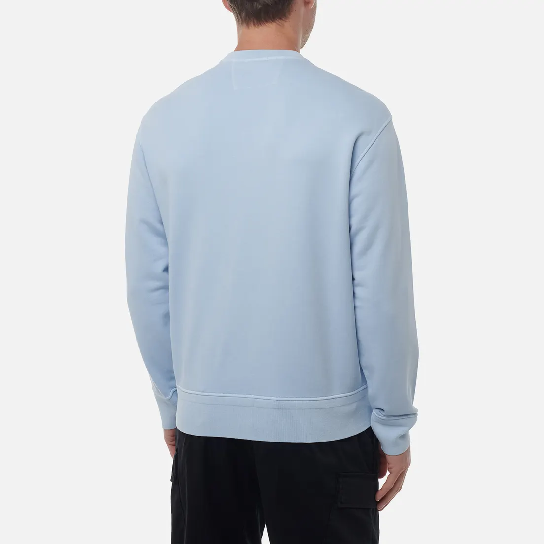 C.P. Company Мужская толстовка Cotton Diagonal Fleece Crew Neck Logo