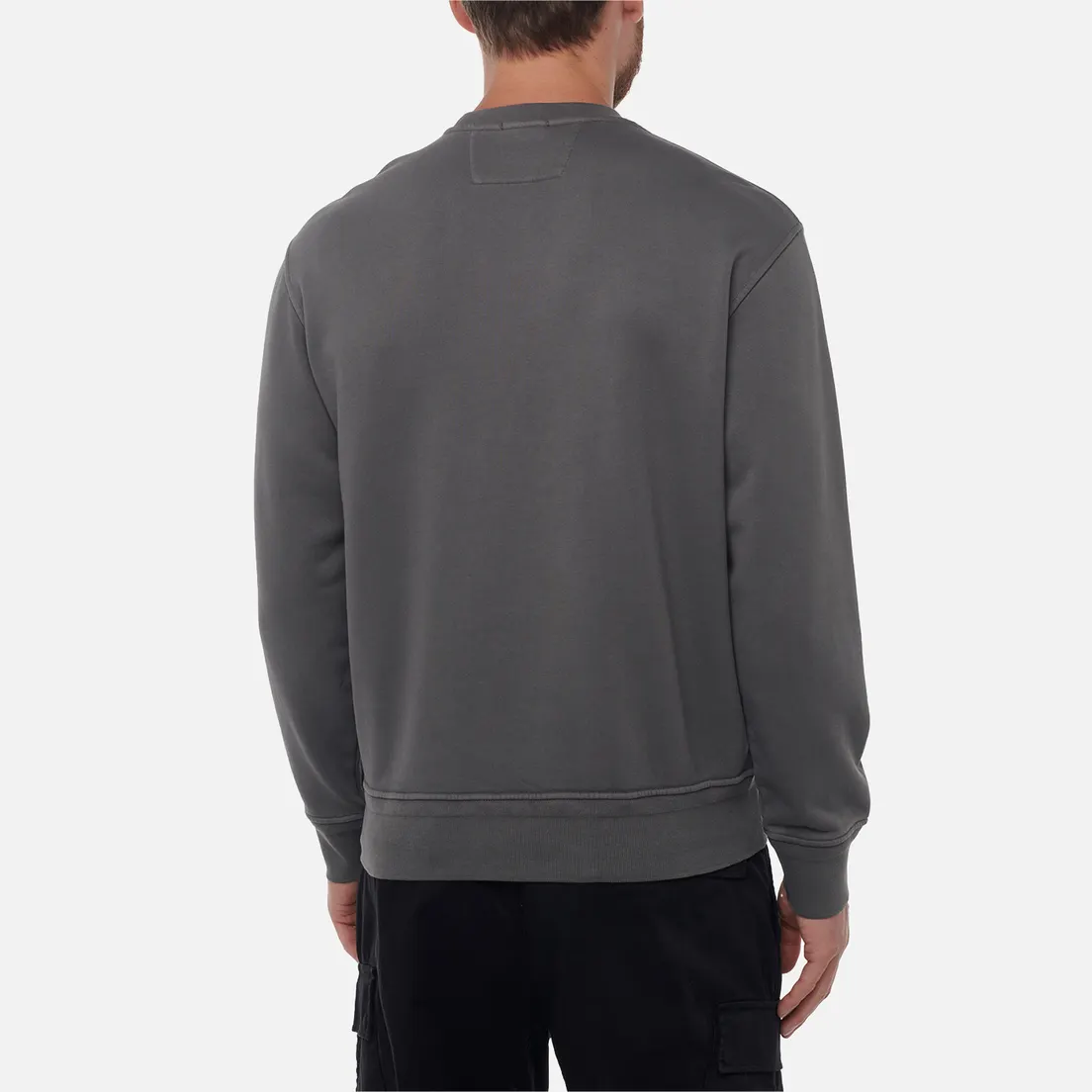 C.P. Company Мужская толстовка Cotton Diagonal Fleece Crew Neck Logo