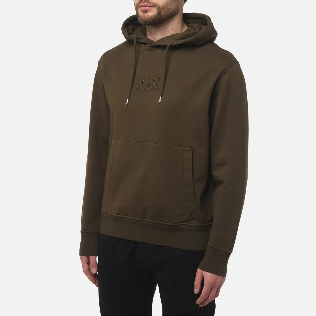 C.P. Company Мужская толстовка Cotton Diagonal Fleece Hoodie Logo