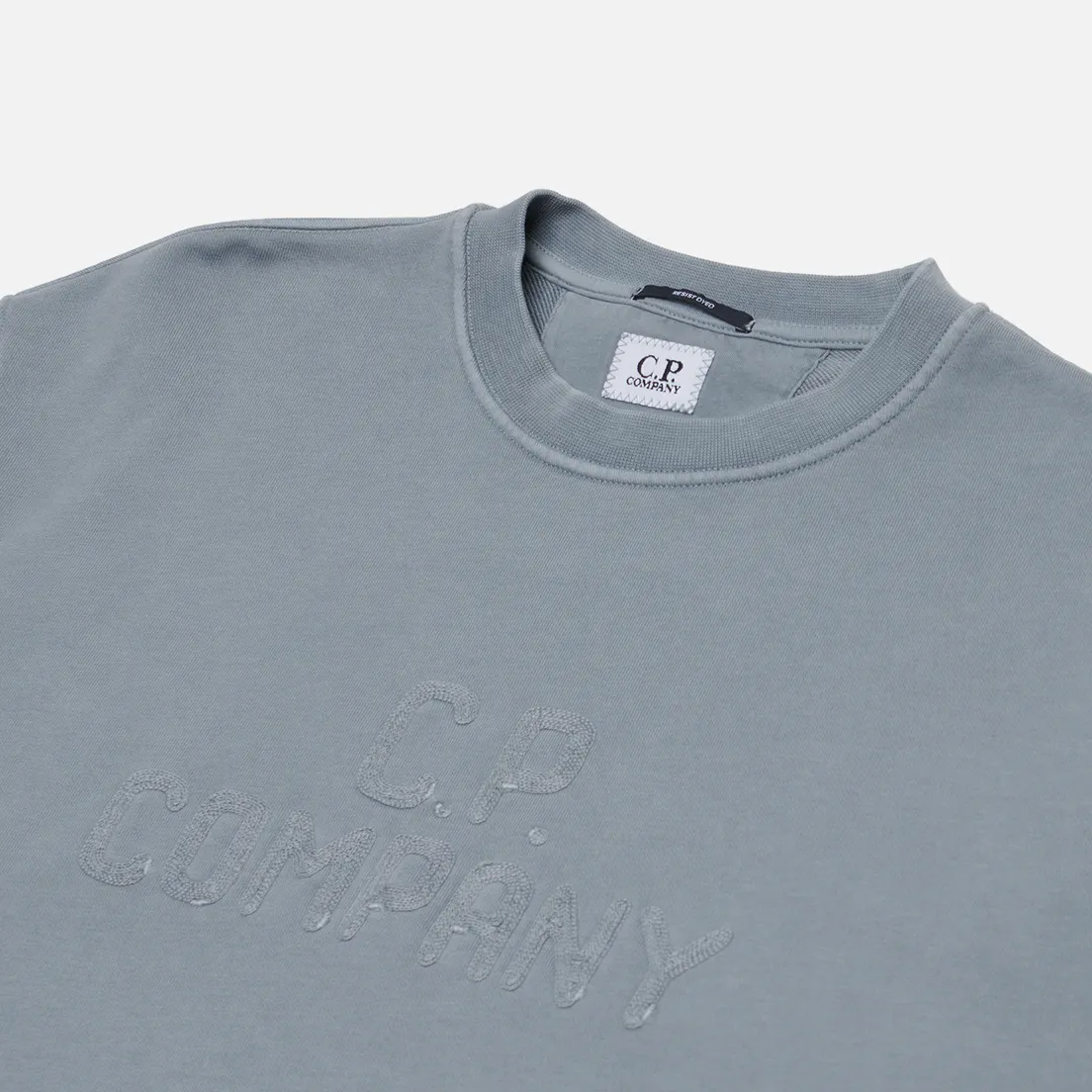C.P. Company Мужская толстовка Cotton Diagonal Fleece Crew Neck Embroidery