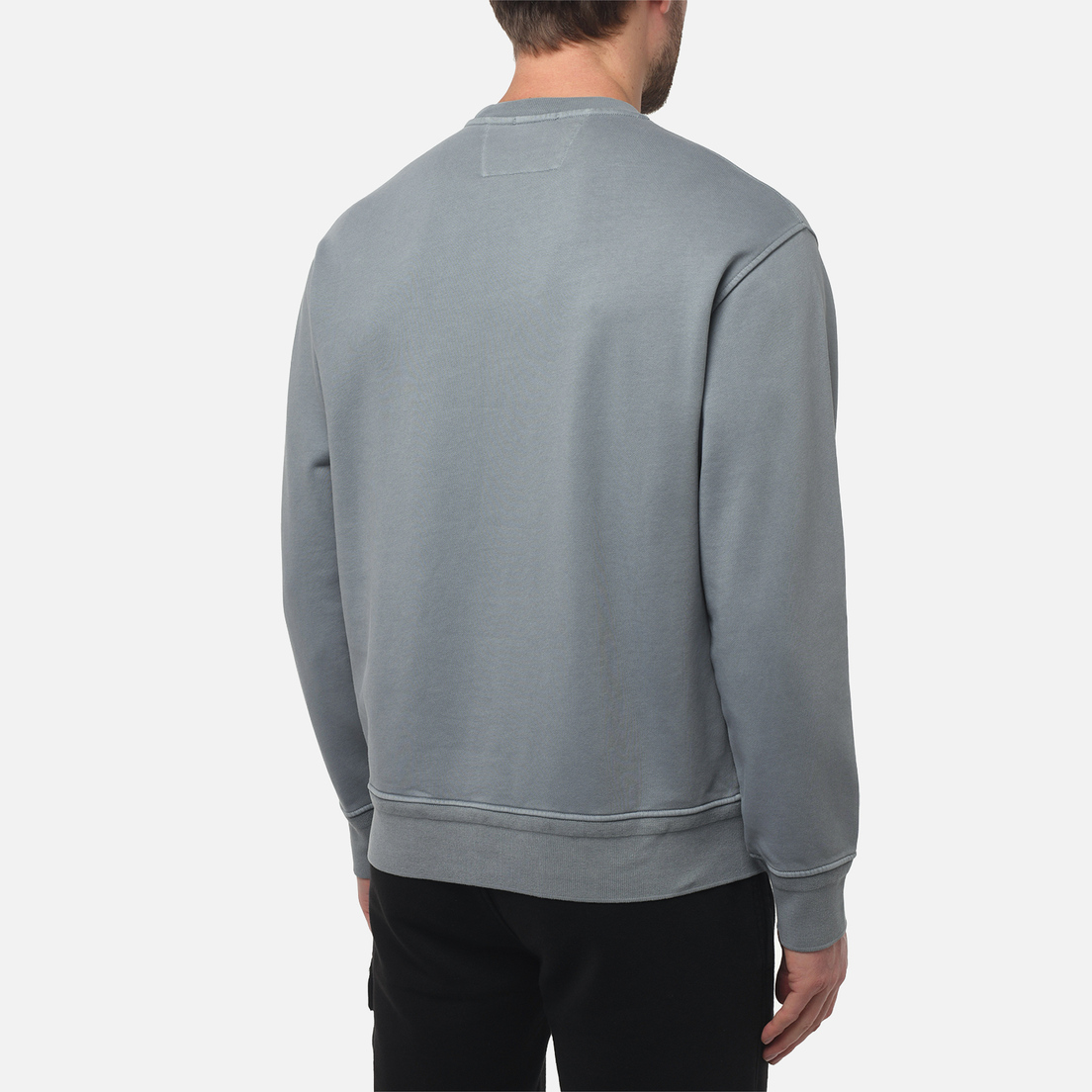 C.P. Company Мужская толстовка Cotton Diagonal Fleece Crew Neck Embroidery