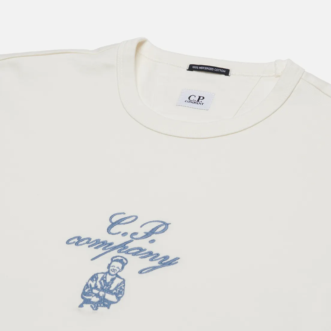 C.P. Company Мужская футболка 30/2 Mercerized Jersey Twisted Embroidery