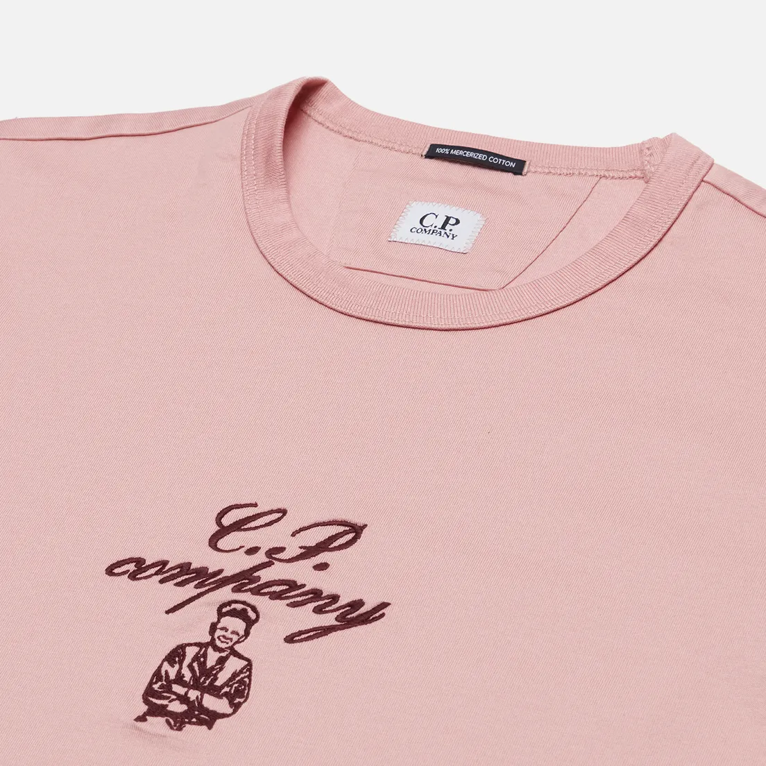 C.P. Company Мужская футболка 30/2 Mercerized Jersey Twisted Embroidery