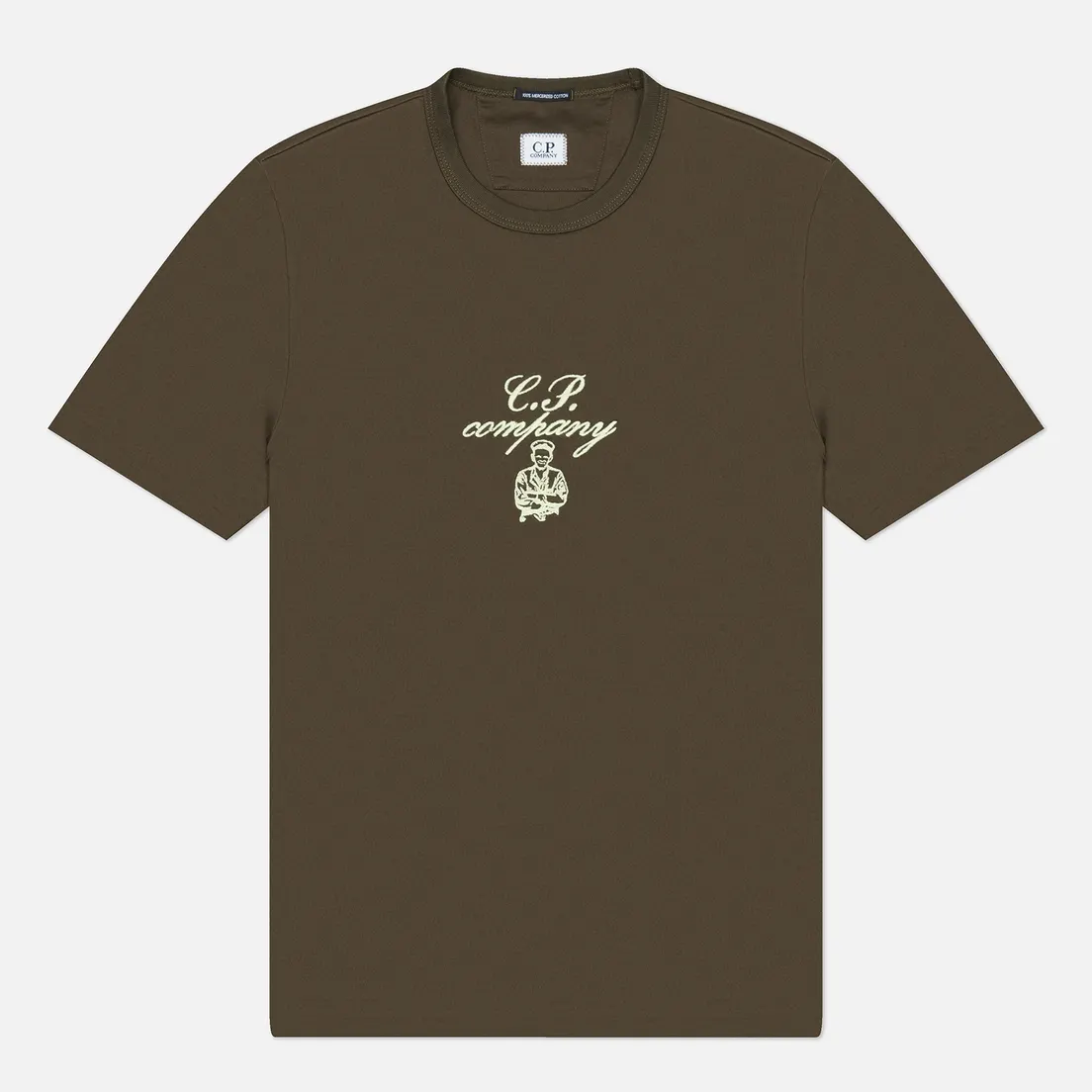 C.P. Company Мужская футболка 30/2 Mercerized Jersey Twisted Embroidery