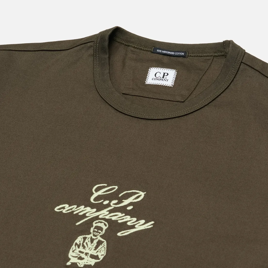 C.P. Company Мужская футболка 30/2 Mercerized Jersey Twisted Embroidery