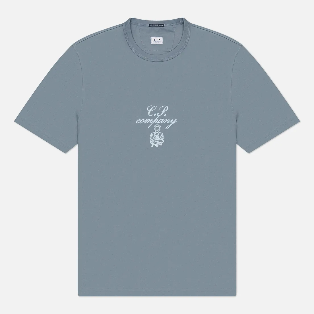 C.P. Company Мужская футболка 30/2 Mercerized Jersey Twisted Embroidery