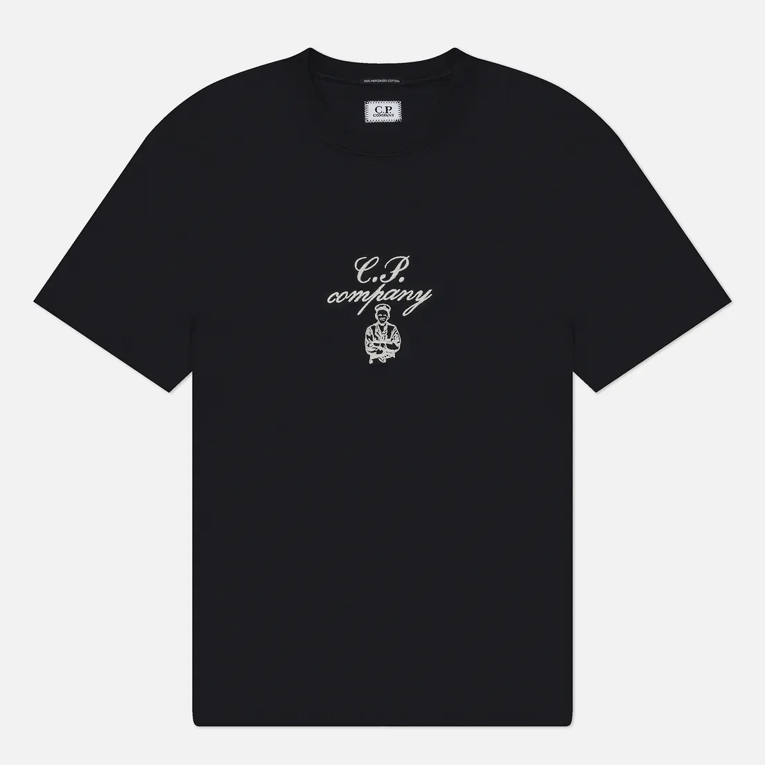 C.P. Company Мужская футболка 30/2 Mercerized Jersey Twisted Embroidery