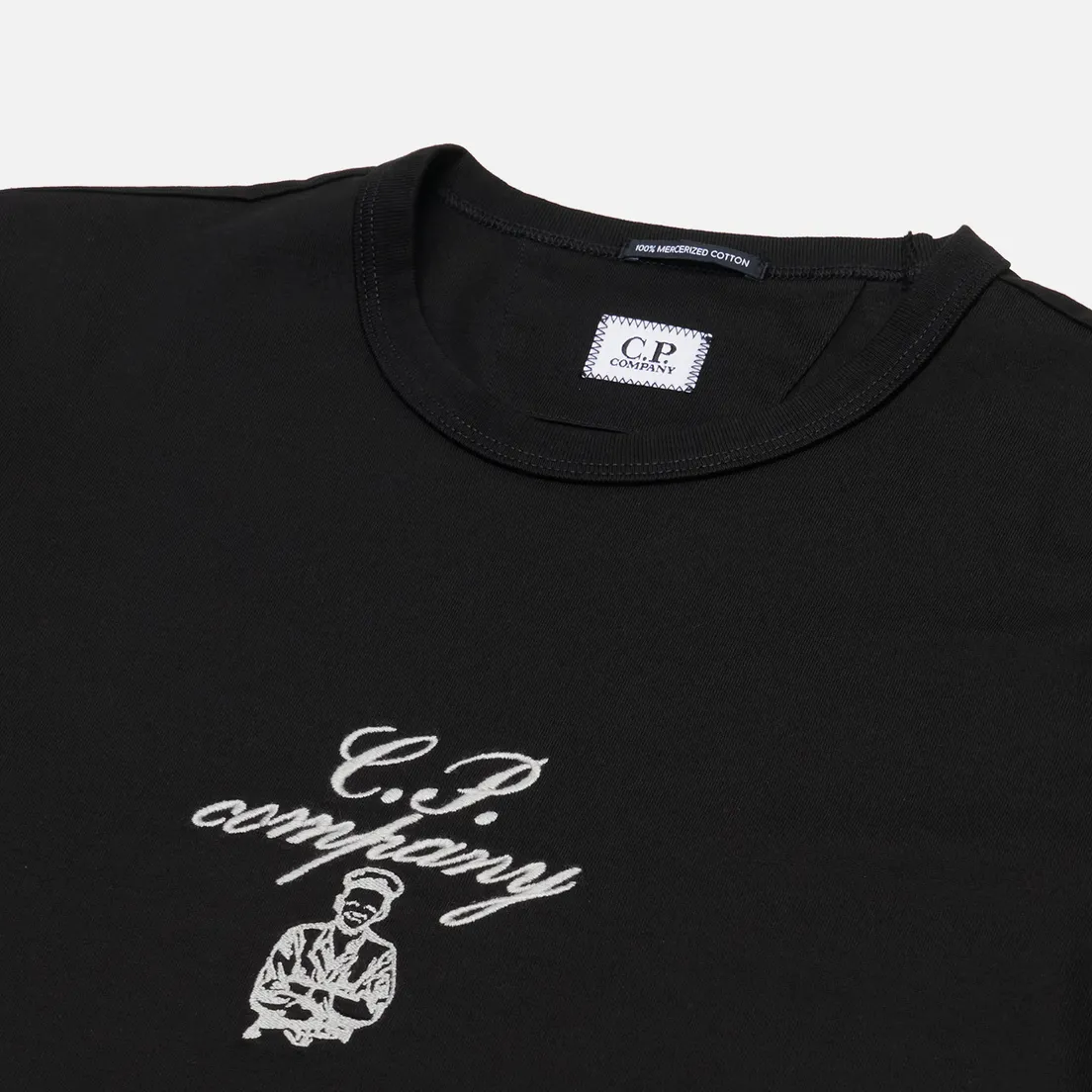 C.P. Company Мужская футболка 30/2 Mercerized Jersey Twisted Embroidery