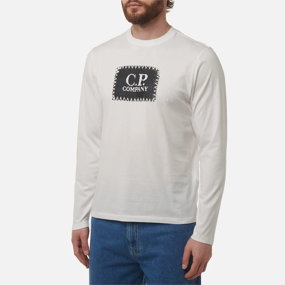 C.P. Company Мужской лонгслив 30/1 Jersey Logo Crew Neck