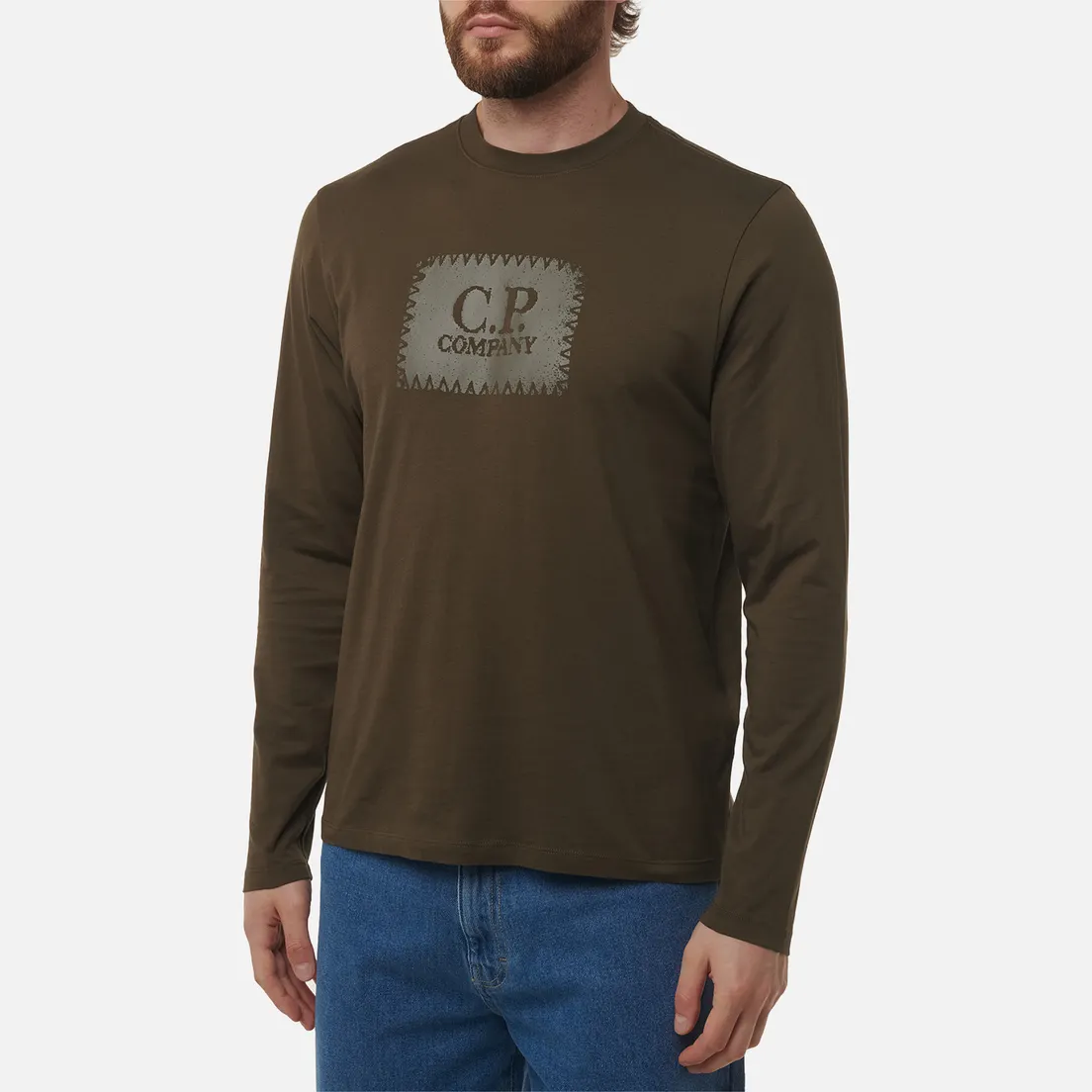 C.P. Company Мужской лонгслив 30/1 Jersey Logo Crew Neck