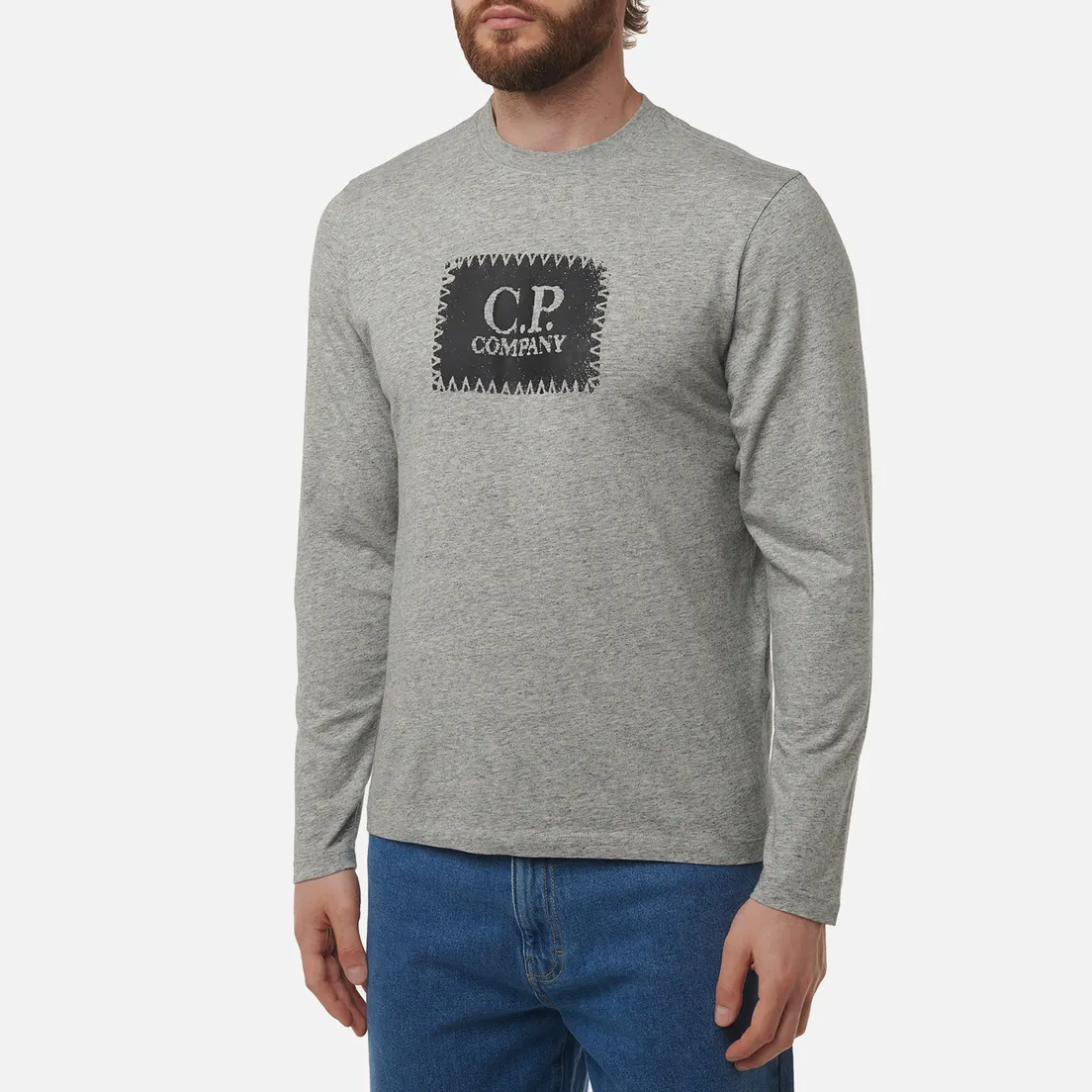 C.P. Company Мужской лонгслив 30/1 Jersey Logo Crew Neck