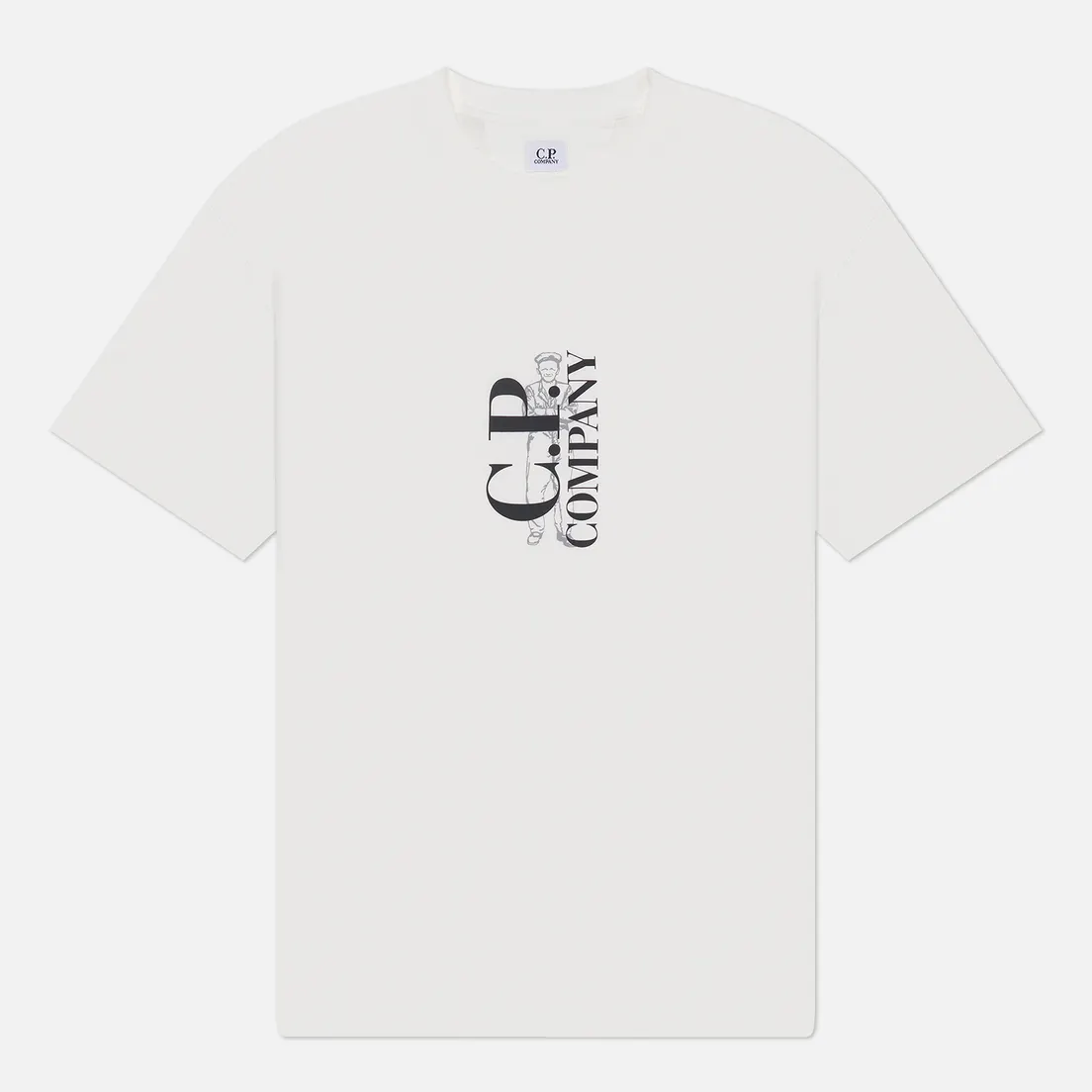 C.P. Company Мужская футболка 30/1 Jersey Vertical Logo