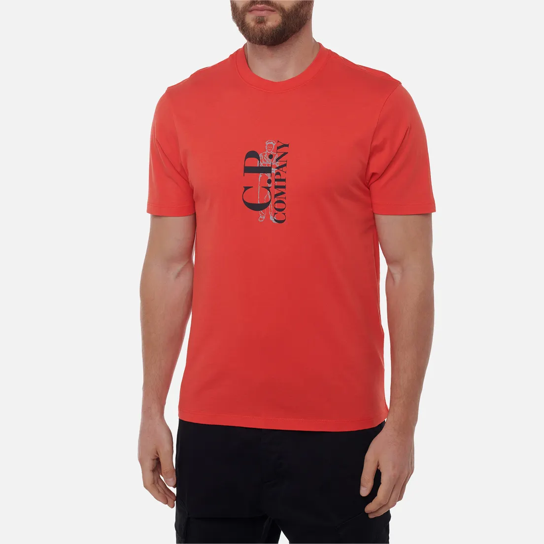 C.P. Company Мужская футболка 30/1 Jersey Vertical Logo