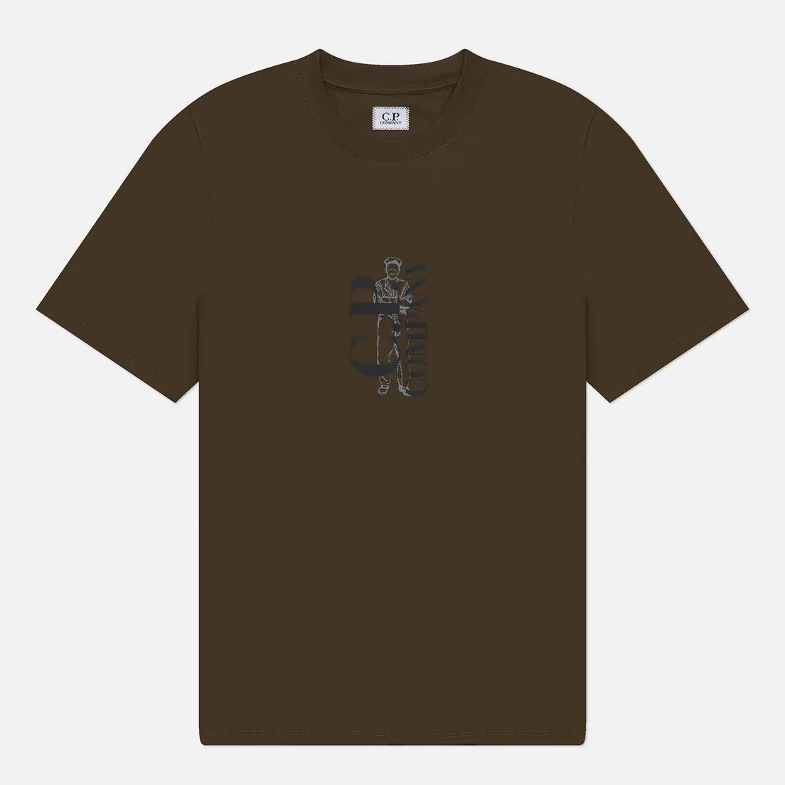 C.P. Company Мужская футболка 30/1 Jersey Vertical Logo
