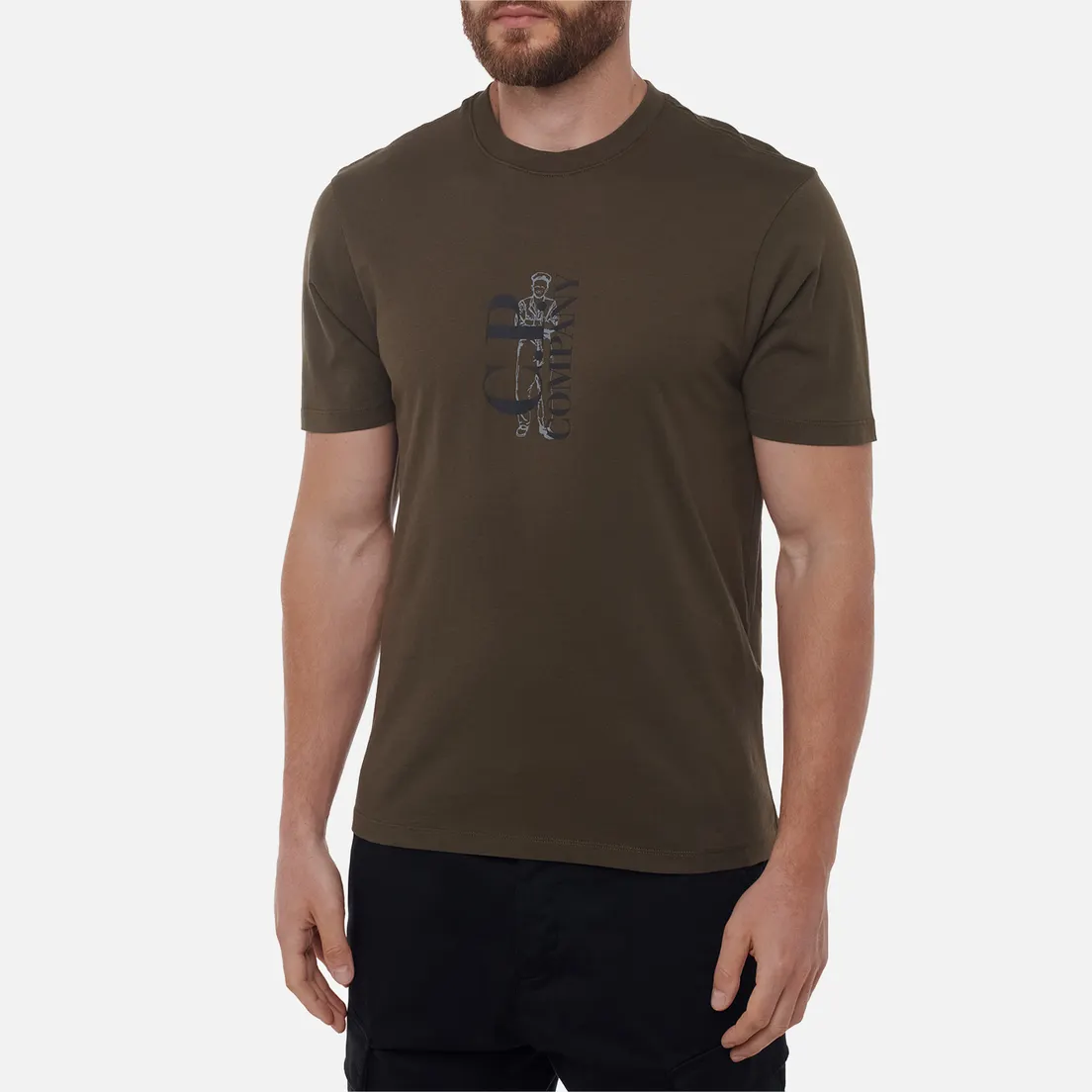 C.P. Company Мужская футболка 30/1 Jersey Vertical Logo