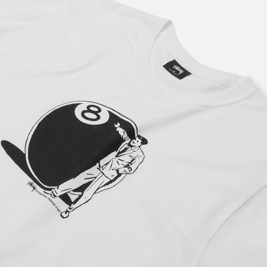 Мужская футболка Stussy 8 Ball Man White