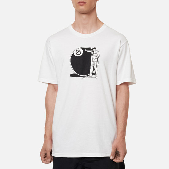 Мужская футболка Stussy 8 Ball Man White