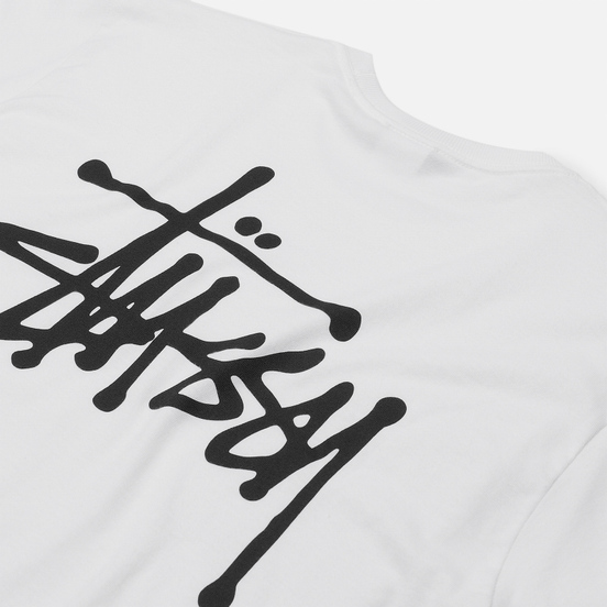 Мужская футболка Stussy Basic White/Black