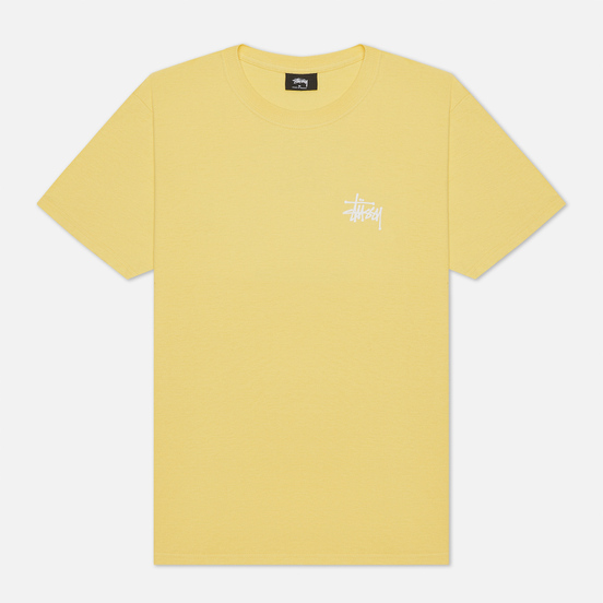 Мужская футболка Stussy Basic Yellow/White