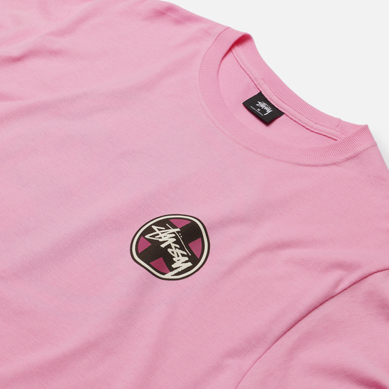 Мужская футболка Stussy Cross Dot Pink