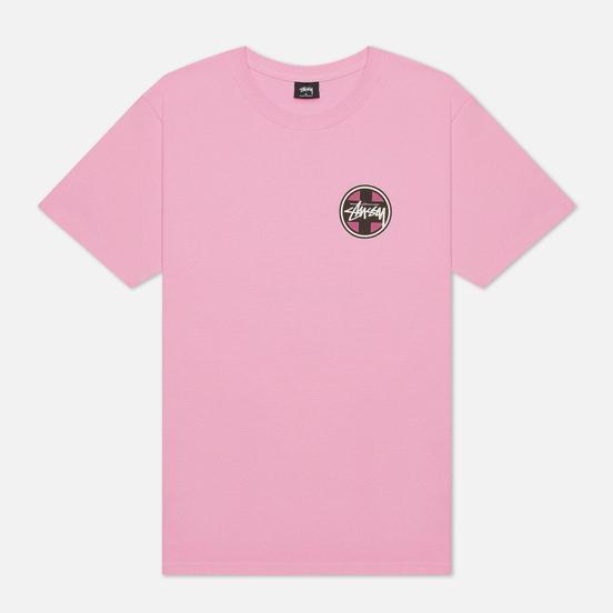 Мужская футболка Stussy Cross Dot Pink