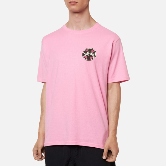 Мужская футболка Stussy Cross Dot Pink