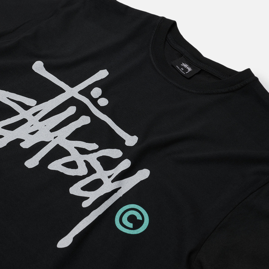 Мужская футболка Stussy Basic Logo Pigment Dyed Black