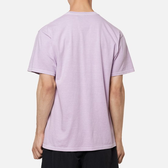 Мужская футболка Stussy Basic Logo Pigment Dyed Lavender