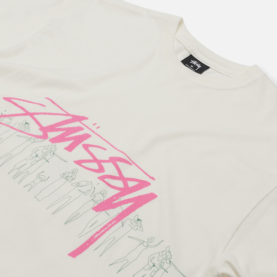 Мужская футболка Stussy People Stripe Pigment Dyed Natural