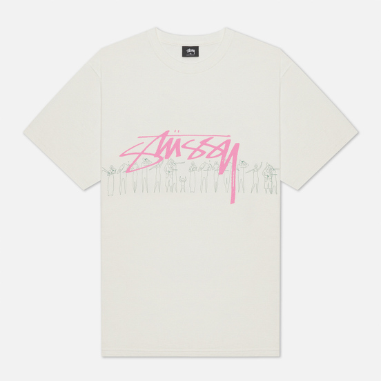 Мужская футболка Stussy People Stripe Pigment Dyed Natural