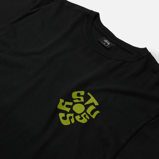 Мужская футболка Stussy Sprout Pigment Dyed Black