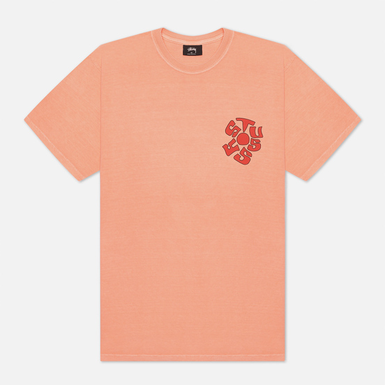 Мужская футболка Stussy Sprout Pigment Dyed Neon Orange