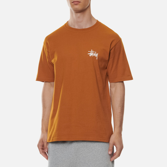 Мужская футболка Stussy Basic Stussy Print Caramel