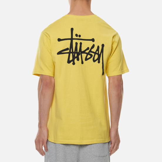 Мужская футболка Stussy Basic Stussy Print Lemon