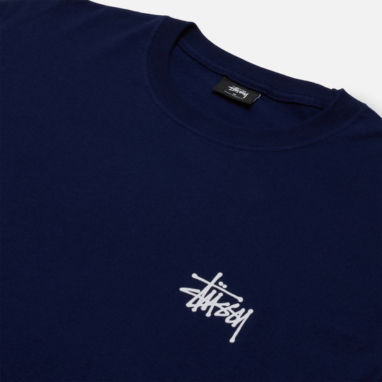 Мужская футболка Stussy Basic Stussy Print Navy