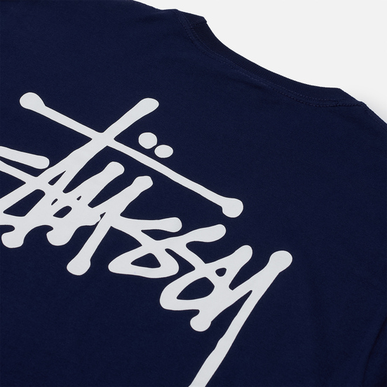 Мужская футболка Stussy Basic Stussy Print Navy