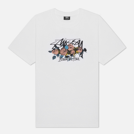 Мужская футболка Stussy ITP Roses White