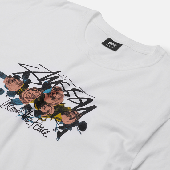 Мужская футболка Stussy ITP Roses White