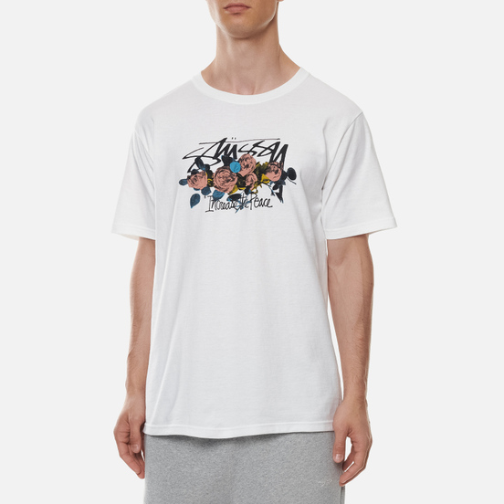 Мужская футболка Stussy ITP Roses White