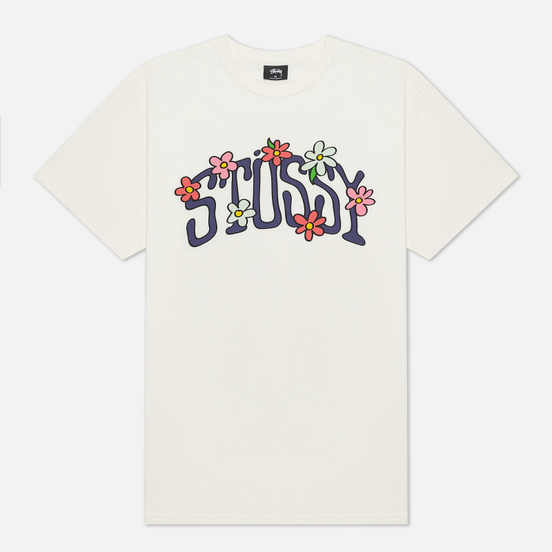 Мужская футболка Stussy Flower Collegiate Pigment Dyed Natural