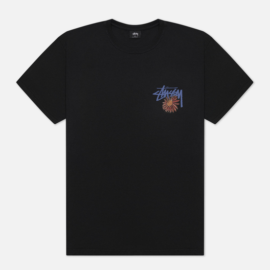 Мужская футболка Stussy Smokin Skull Pigment Dyed Black