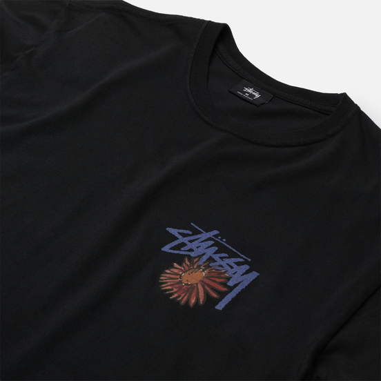 Мужская футболка Stussy Smokin Skull Pigment Dyed Black
