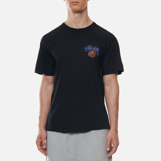 Мужская футболка Stussy Smokin Skull Pigment Dyed Black