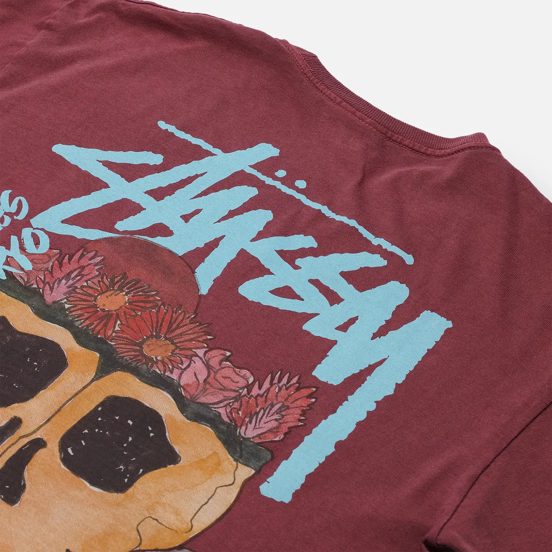 Stussy Мужская футболка Smokin Skull Pigment Dyed