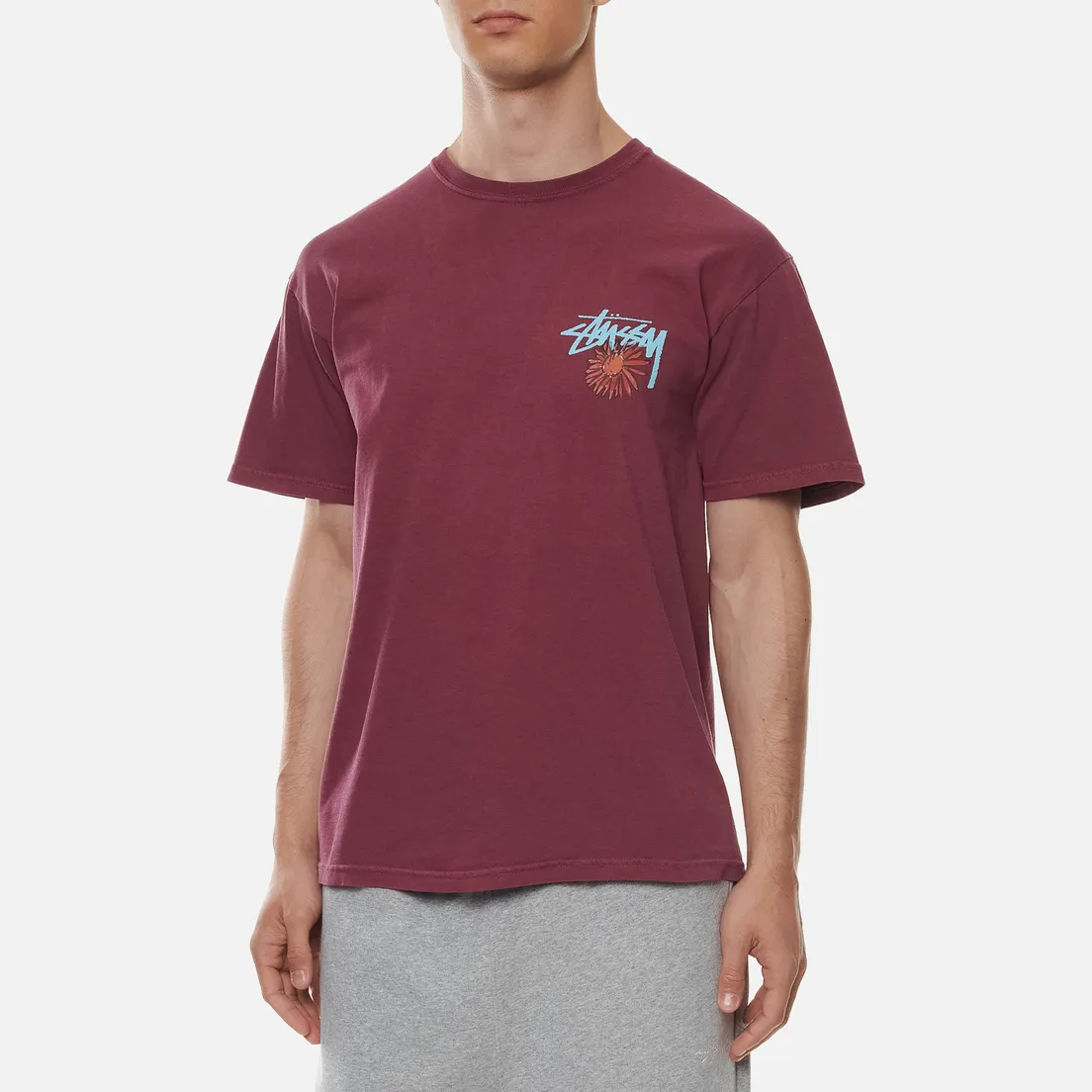 Stussy Мужская футболка Smokin Skull Pigment Dyed