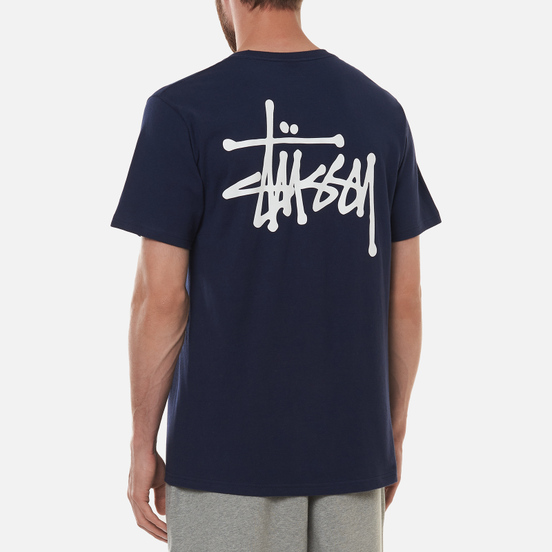 Мужская футболка Stussy SS Basic Stussy Navy