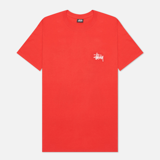 Мужская футболка Stussy SS Basic Stussy Red